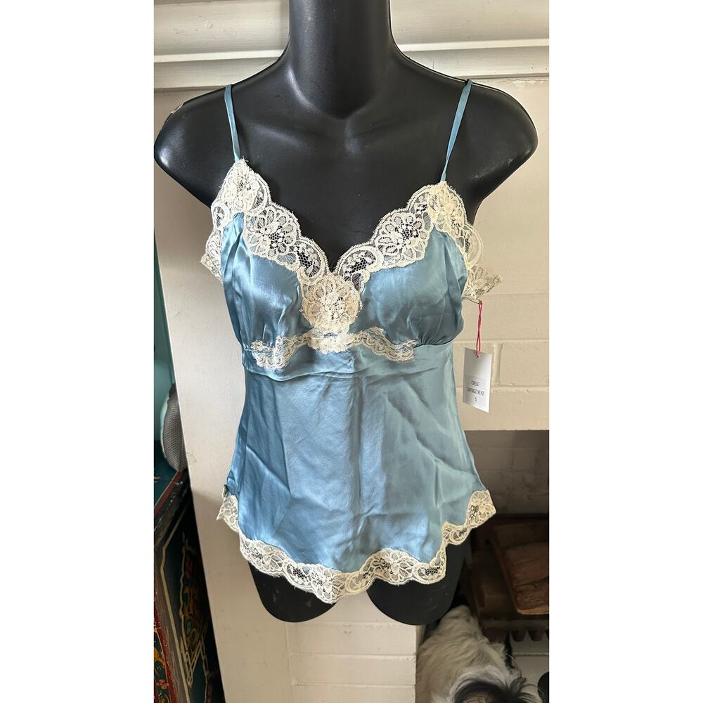 NWT GOLD HAWK 100% SILK & LACE CAMISOLE CAMI S